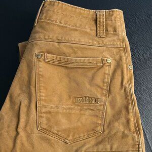 Kuhl Rydr Vintage Patina Dye Brown Hiking Pants Mens size 28x32 Outdoor Gorpcore